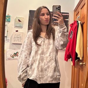 Women's Gray Zip-Up Hoodie